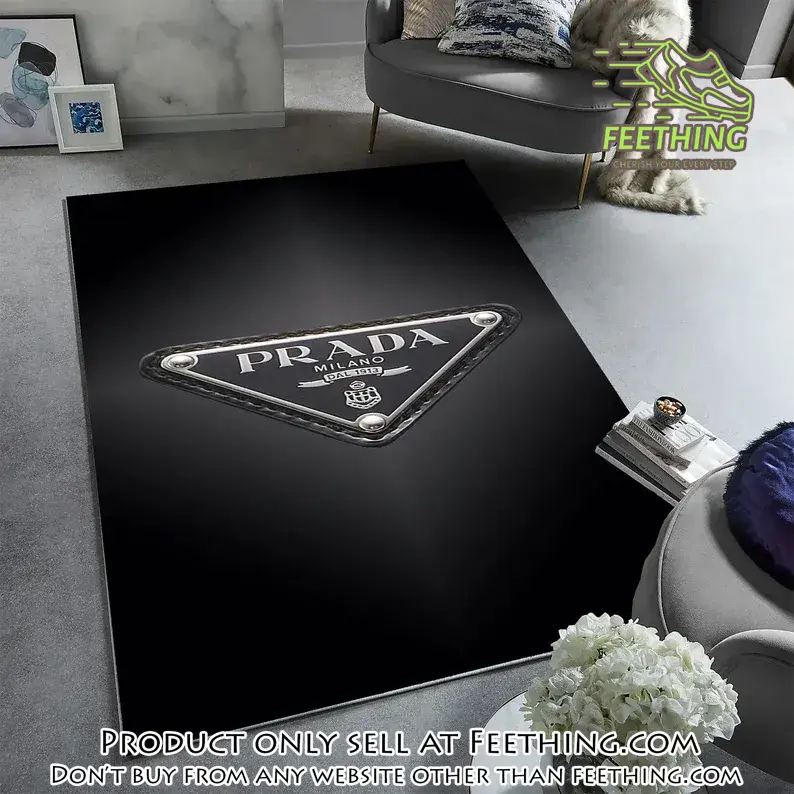 Prada milano black rug carpet home decor luxury brand special gift ft4458984